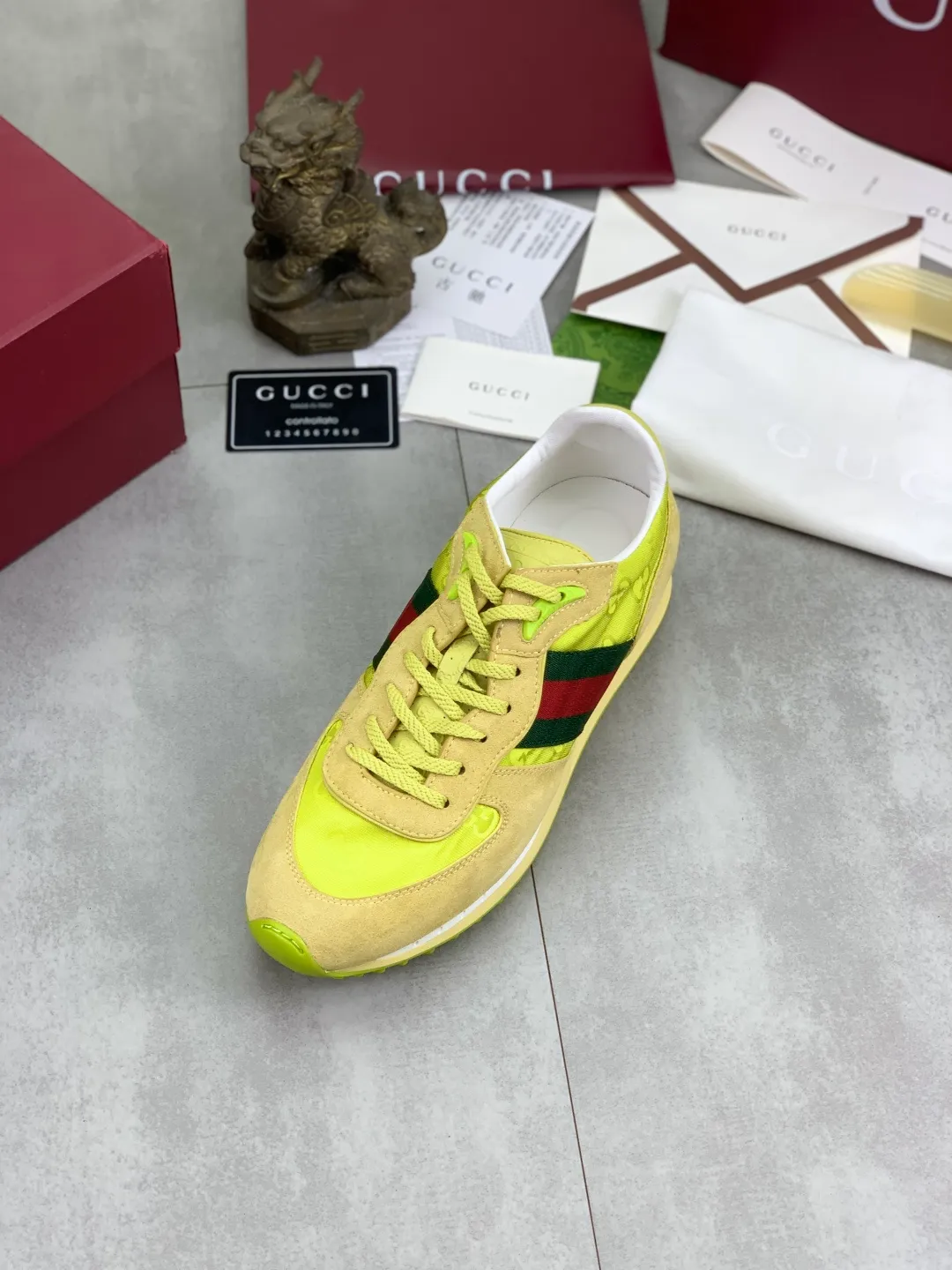 Men's shoes 💰P640 New Gucci Gucci Top version Latest catwalk style Re-Motion series Thick-soled casual sports shoes Original purchase and development ▪️Fabric: Original custom imported first-layer cowhide ▪️Sole: Original molded TPU material ▪️Sole thickness: 3.5CM ▪️Size: Men 39-45 Color: 8️⃣ colors available, boutique packaging